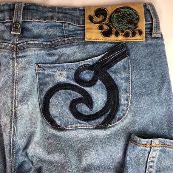 House of Dereon embroidered bootcut jeans 31 - Picture 4 of 8